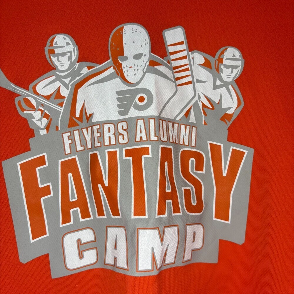 Philadelphia Flyers Alumni Fantasy Camp Hockey Jersey Mens XXL Orange Black NHL
